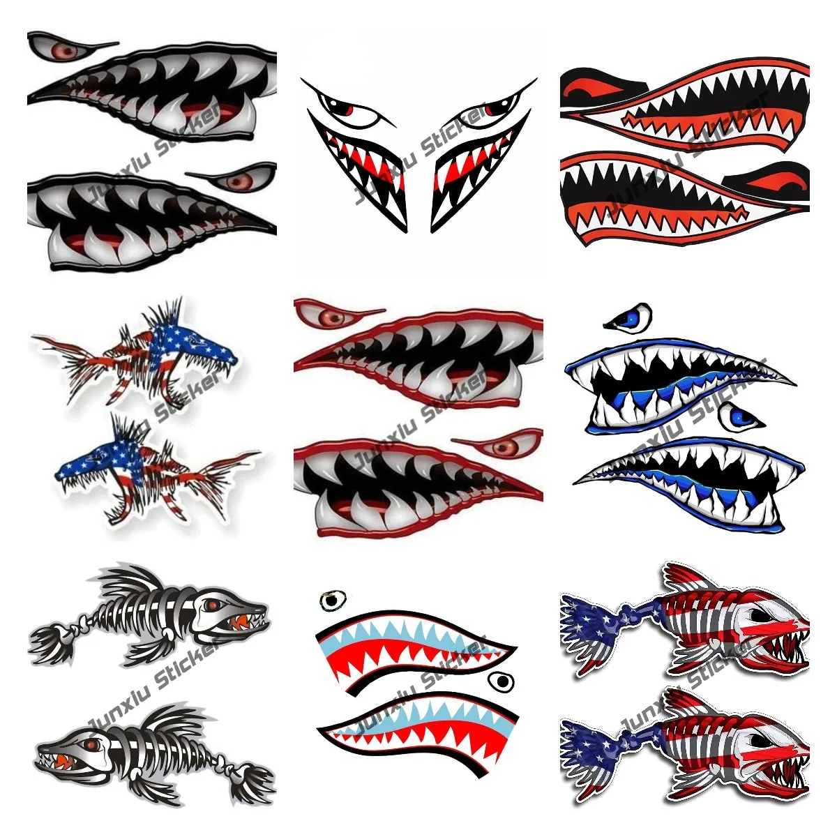 Fishing Boat Oar - 월아트 워호크 샤크 타이거 스티커, 재미있는